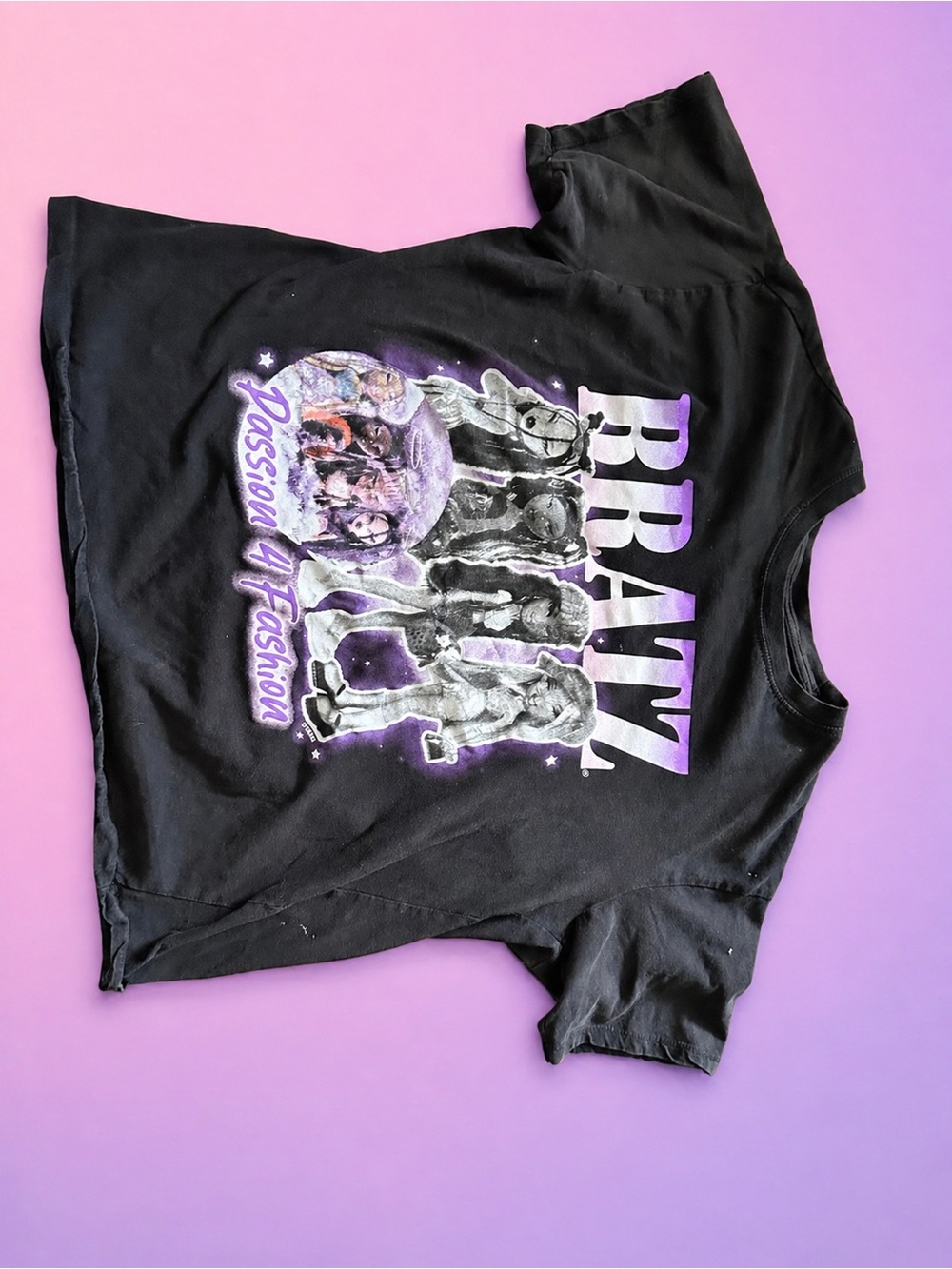 Y2K BRATZ 'Passion 4 Fashion' Graphic Tee - Black & Purple - Picture 2 of 4